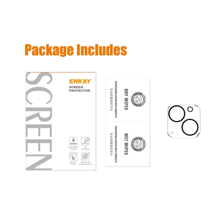 For iPhone 13 1pcs ENKAY Hat-Prince 9H Rear Camera Lens Tempered Glass Film - HoMEdemic™ 
