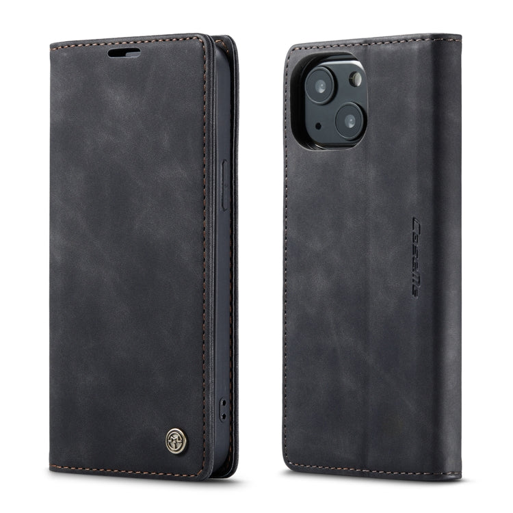 For iPhone 13 CaseMe-013 Multifunctional Retro Frosted Horizontal Flip Leather Case with Card Slot & Holder & Wallet(Black) - HoMEdemic™ 