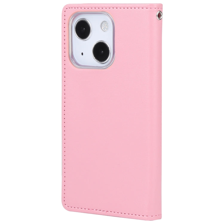 For iPhone 13 GOOSPERY RICH DIARY Crazy Horse Texture Horizontal Flip Leather Case with Holder & Card Slots & Wallet(Pink) - HoMEdemic™ 