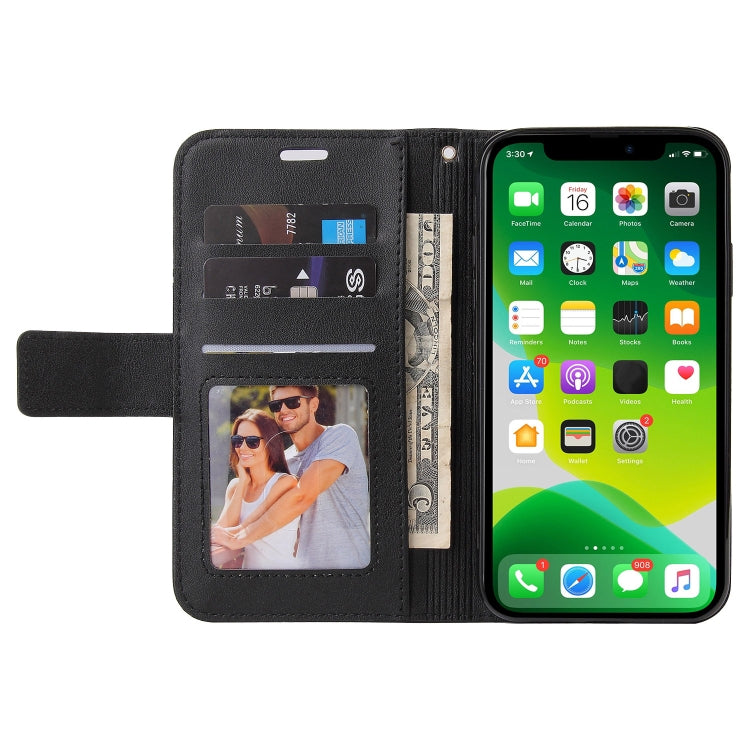 For iPhone 13 GQUTROBE Right Angle Leather Phone Case(Black) - HoMEdemic™ 