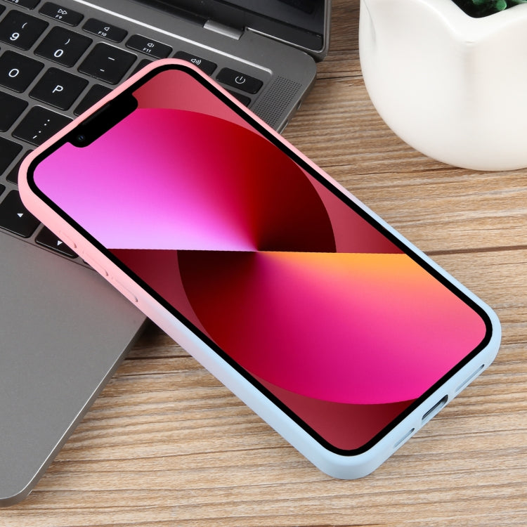 For iPhone 13 Gradient Color Honeycomb Aromatherapy MagSafe Phone Case(Pink Blue) - HoMEdemic™ 