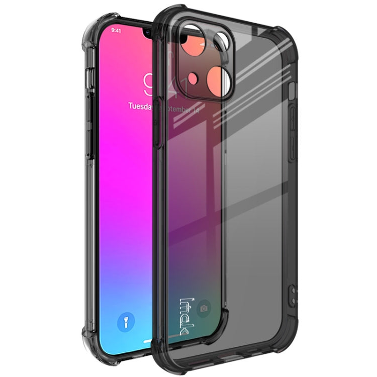 For iPhone 13 IMAK All-inclusive Shockproof Airbag TPU Phone Case with Screen Protector(Transparent Black) - HoMEdemic™ 