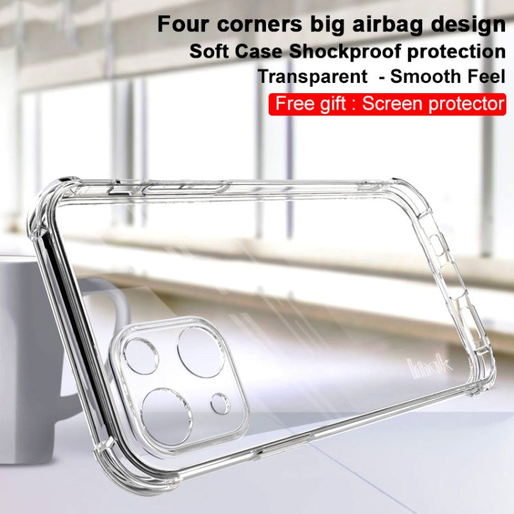 For iPhone 13 IMAK All-inclusive Shockproof Airbag TPU Phone Case with Screen Protector(Transparent) - HoMEdemic™ 