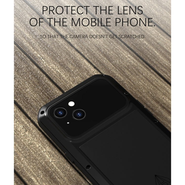 For iPhone 13 LOVE MEI Metal Shockproof Life Waterproof Dustproof Protective Phone Case(Red) - HoMEdemic™ 