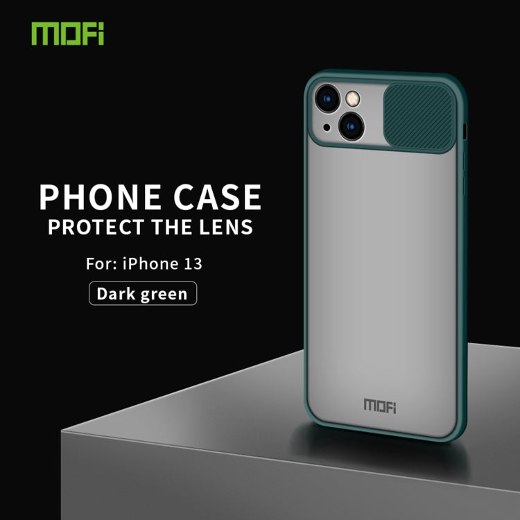For iPhone 13 MOFI Translucent Frosted PC + TPU Phone Case(Green) - HoMEdemic™ 