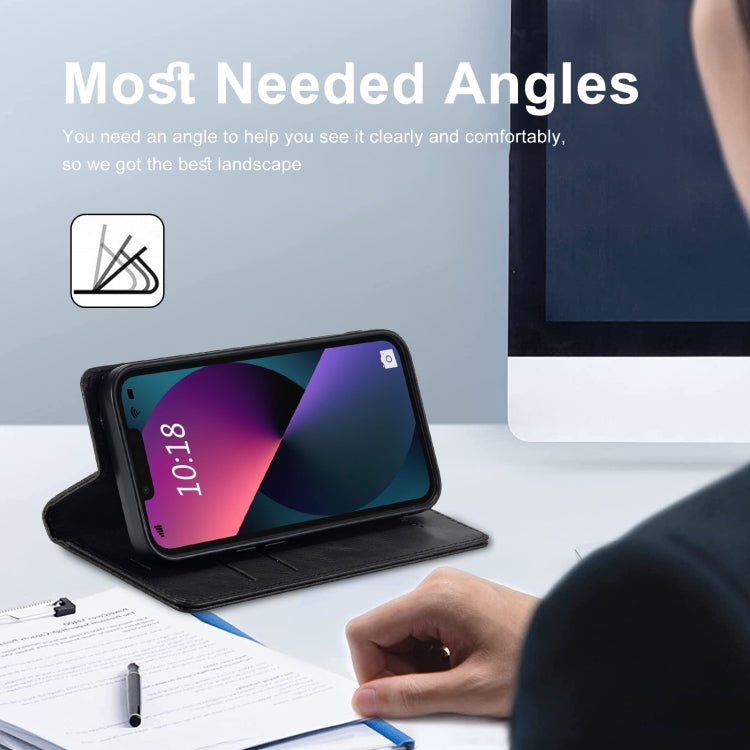 For iPhone 13 Mini LC.IMEEKE RFID Anti-theft Leather Phone Case(Black) - HoMEdemic™ 