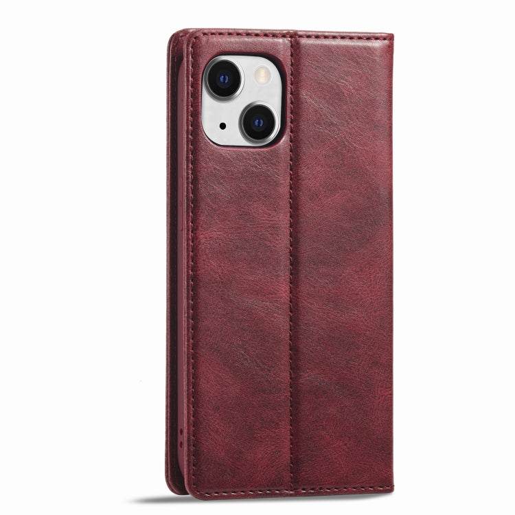 For iPhone 13 Mini LC.IMEEKE RFID Anti-theft Leather Phone Case(Red) - HoMEdemic™ 