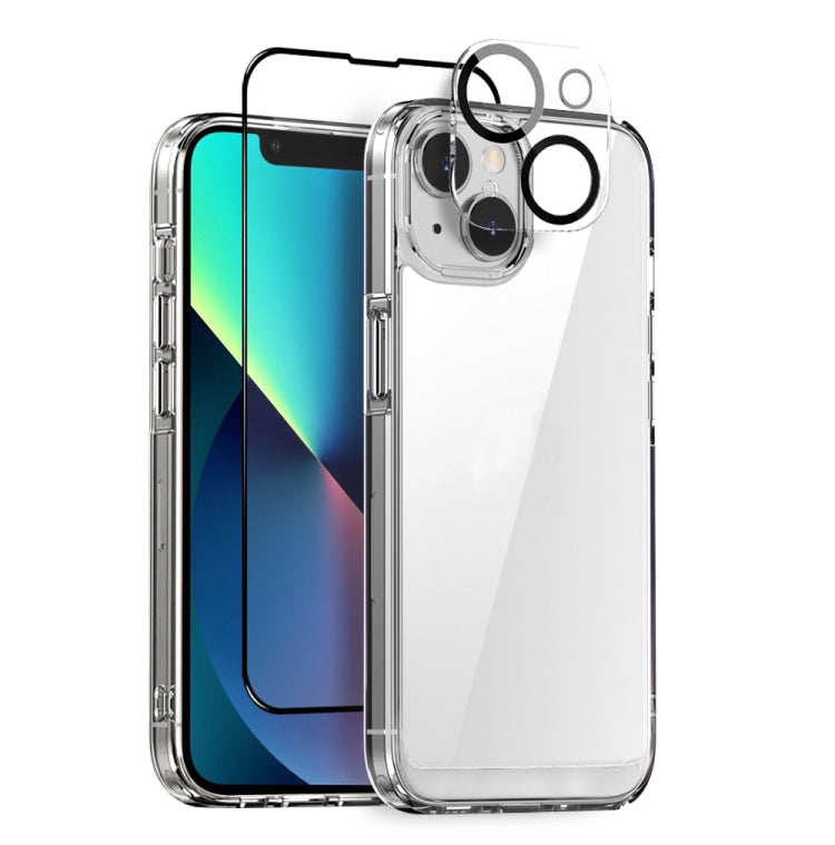 For iPhone 13 NORTHJO 3 in 1 Clear Phone Case with Screen Film + Rear Lens Film - HoMEdemic™ 