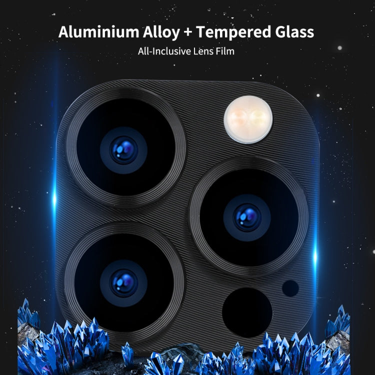 For iPhone 13 Pro / 13 Pro Max ENKAY Aluminium Alloy + Tempered Glass Camera Lens Cover (Black) - HoMEdemic™ 