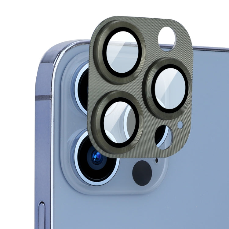 For iPhone 13 Pro / 13 Pro Max ENKAY Aluminium Alloy + Tempered Glass Camera Lens Cover (Blackish Green) - HoMEdemic™ 