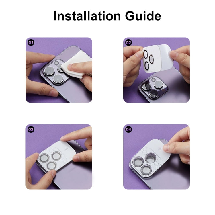 For iPhone 13 Pro / 13 Pro Max ENKAY Hat-Prince Tempered Individual Ring Camera Glass Film with Positioner - HoMEdemic™ 