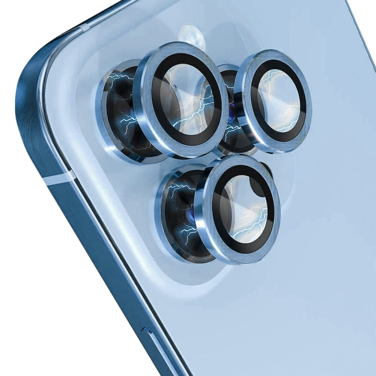 For iPhone 13 Pro / 13 Pro Max NORTHJO Camera Lens Protector Tempered Glass CD Vein Metal Ring Film(Blue) - HoMEdemic™ 