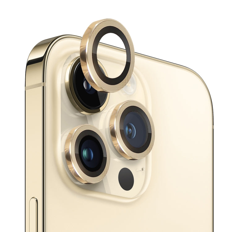 For iPhone 13 Pro / 13 Pro Max NORTHJO Camera Lens Protector Tempered Glass CD Vein Metal Ring Film(Gold) - HoMEdemic™ 