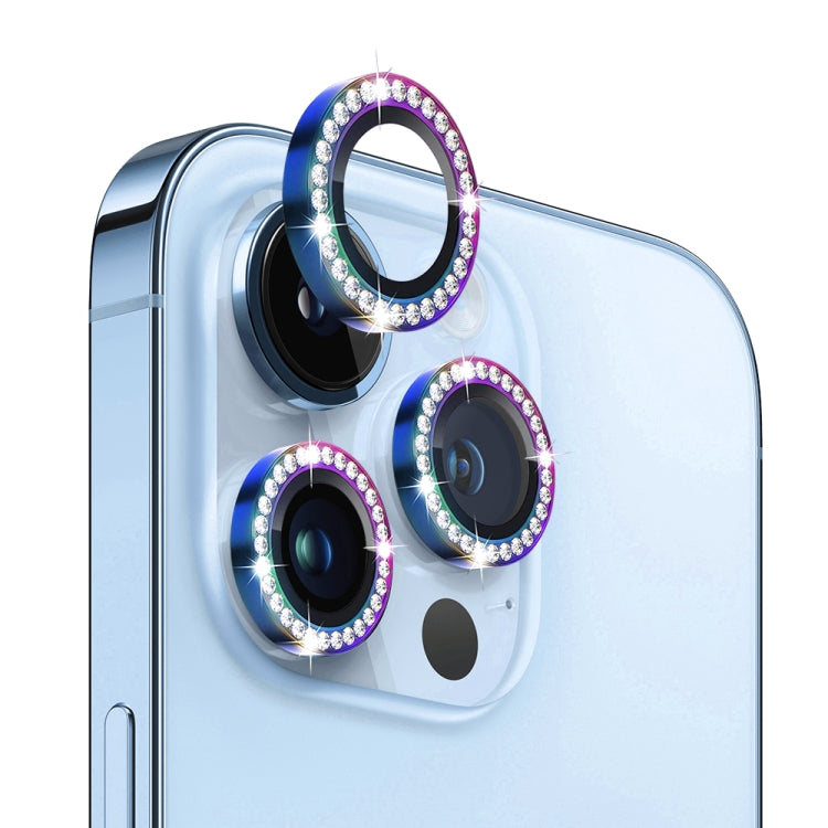 For iPhone 13 Pro / 13 Pro Max NORTHJO Camera Lens Protector Tempered Glass Metal Rhinestone Ring Film(Colorful) - HoMEdemic™ 