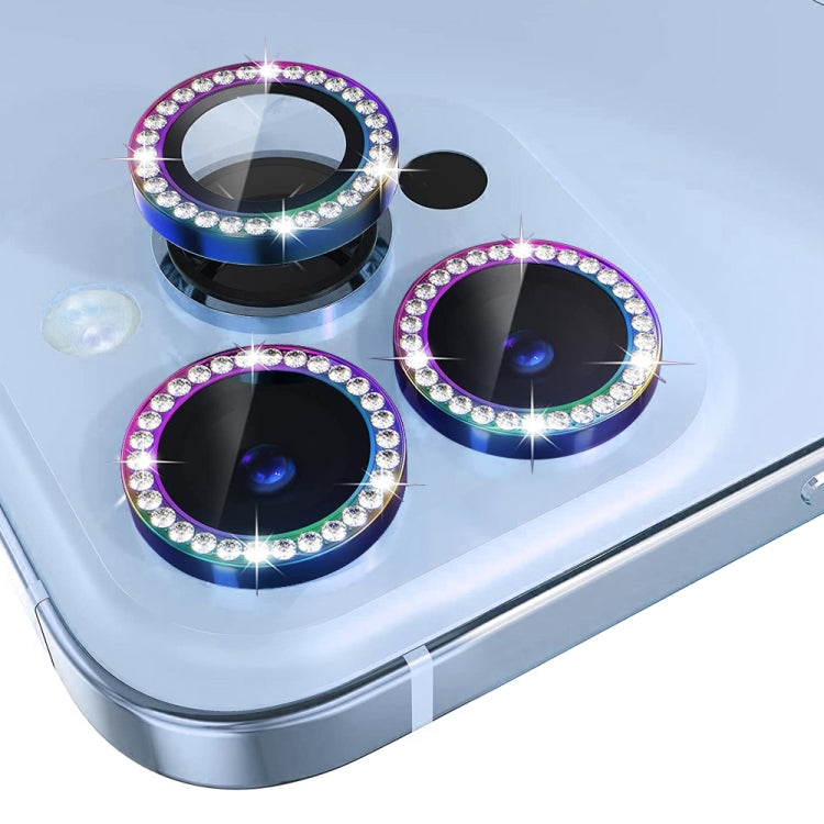 For iPhone 13 Pro / 13 Pro Max NORTHJO Camera Lens Protector Tempered Glass Metal Rhinestone Ring Film(Colorful) - HoMEdemic™ 
