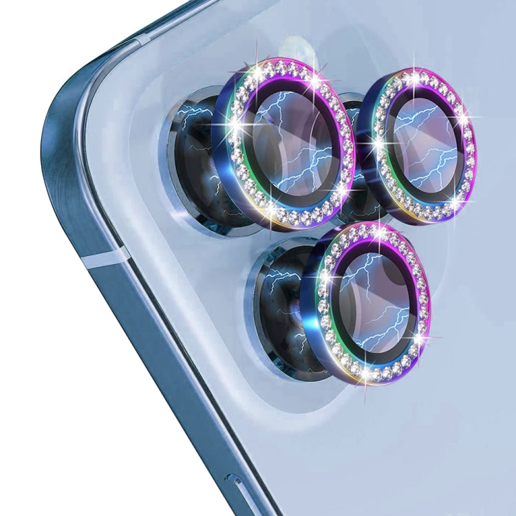 For iPhone 13 Pro / 13 Pro Max NORTHJO Camera Lens Protector Tempered Glass Metal Rhinestone Ring Film(Colorful) - HoMEdemic™ 