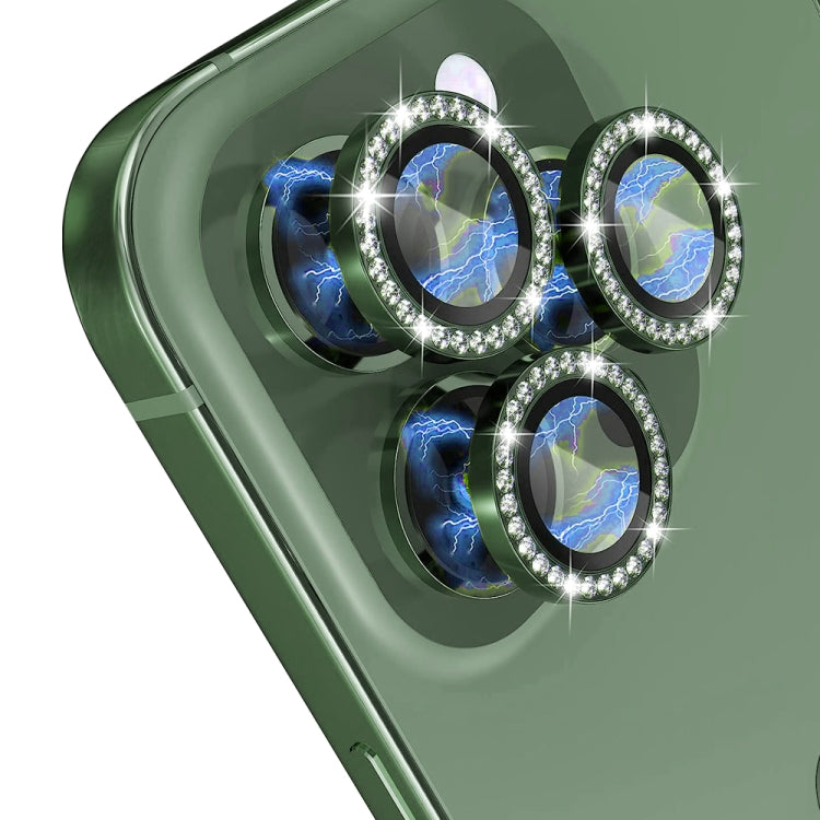 For iPhone 13 Pro / 13 Pro Max NORTHJO Camera Lens Protector Tempered Glass Metal Rhinestone Ring Film(Green) - HoMEdemic™ 