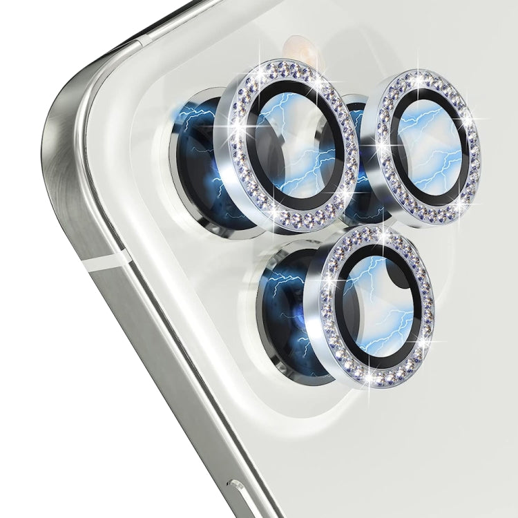For iPhone 13 Pro / 13 Pro Max NORTHJO Camera Lens Protector Tempered Glass Metal Rhinestone Ring Film(Silver) - HoMEdemic™ 