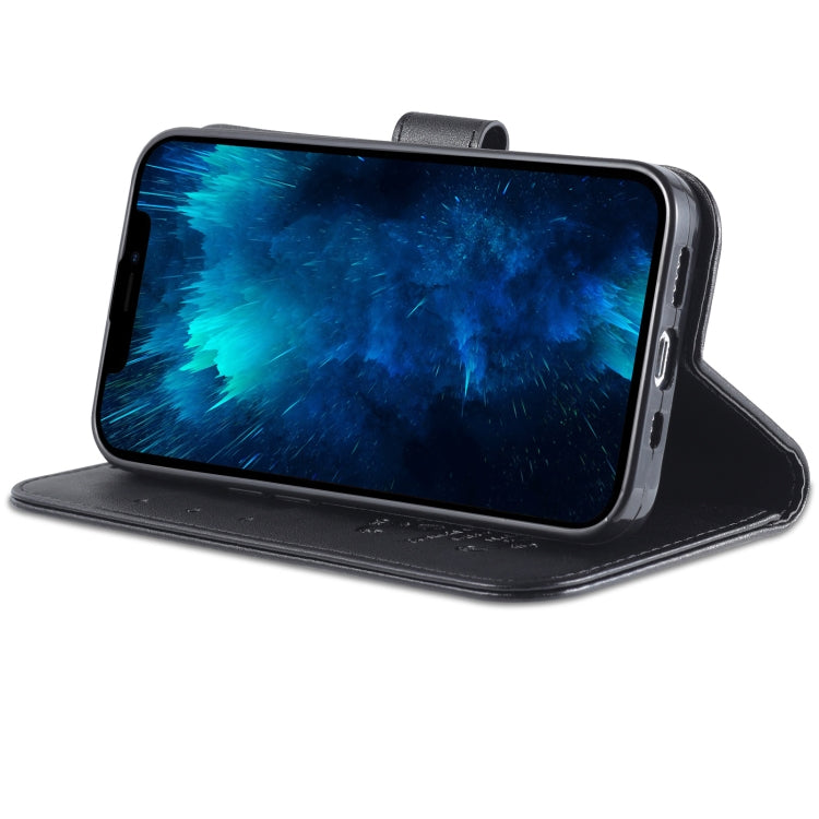 For iPhone 13 Pro AZNS Sheepskin Texture Horizontal Flip Leather Case with Holder & Card Slots & Wallet (Black) - HoMEdemic™ 
