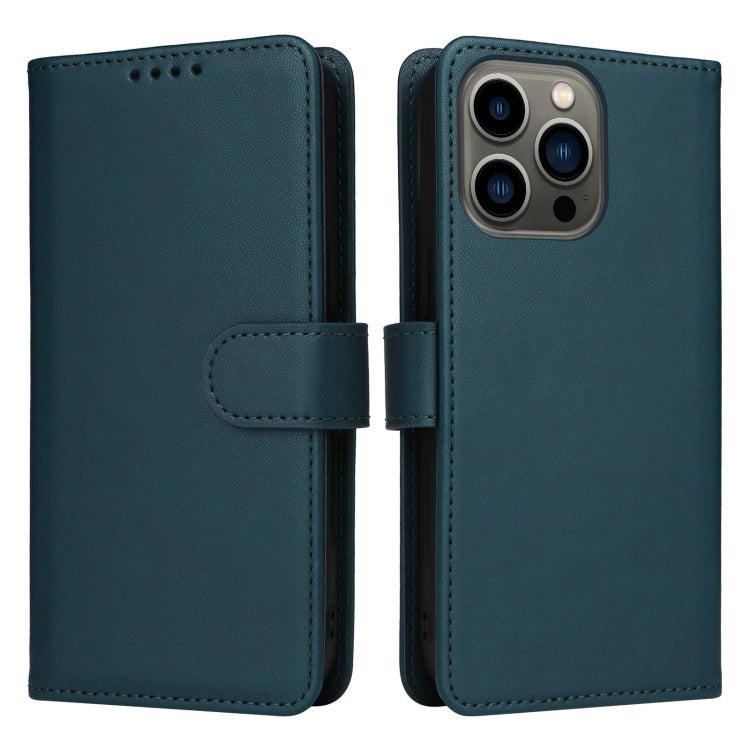 For iPhone 13 Pro BETOPNICE BN-005 2 in 1 Detachable Imitate Genuine Leather Phone Case(Blue) - HoMEdemic™ 