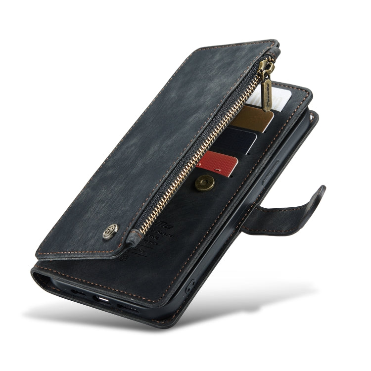 For iPhone 13 Pro CaseMe-C30 PU + TPU Multifunctional Horizontal Flip Leather Case with Holder & Card Slot & Wallet & Zipper Pocket (Black) - HoMEdemic™ 