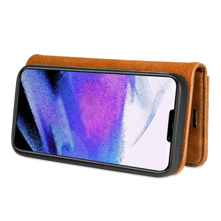 For iPhone 13 Pro DG.MING Crazy Horse Texture Flip Detachable Magnetic Leather Case with Holder & Card Slots & Wallet (Brown) - HoMEdemic™ 