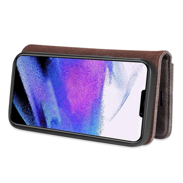 For iPhone 13 Pro DG.MING Crazy Horse Texture Flip Detachable Magnetic Leather Case with Holder & Card Slots & Wallet (Grey) - HoMEdemic™ 