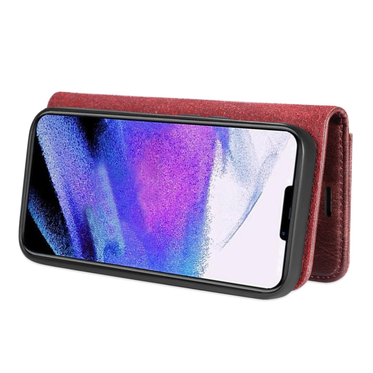 For iPhone 13 Pro DG.MING Crazy Horse Texture Flip Detachable Magnetic Leather Case with Holder & Card Slots & Wallet (Red) - HoMEdemic™ 