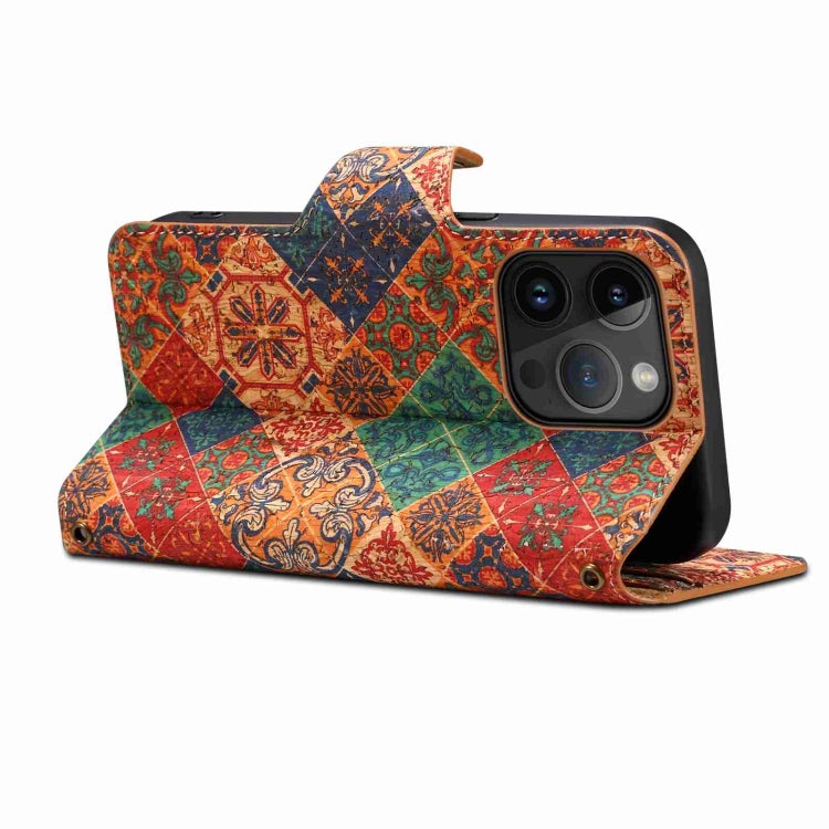 For iPhone 13 Pro Denior Flower Language Series Cork Fabric Oil Edge Leather Phone Case(Winter) - HoMEdemic™ 