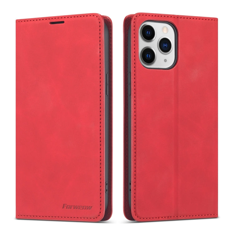 For iPhone 13 Pro Forwenw Dream Series Magnetic Oil Edge Horizontal Flip Leather Case with Holder & Card Slot & Photo Frame & Wallet (Red) - HoMEdemic™ 