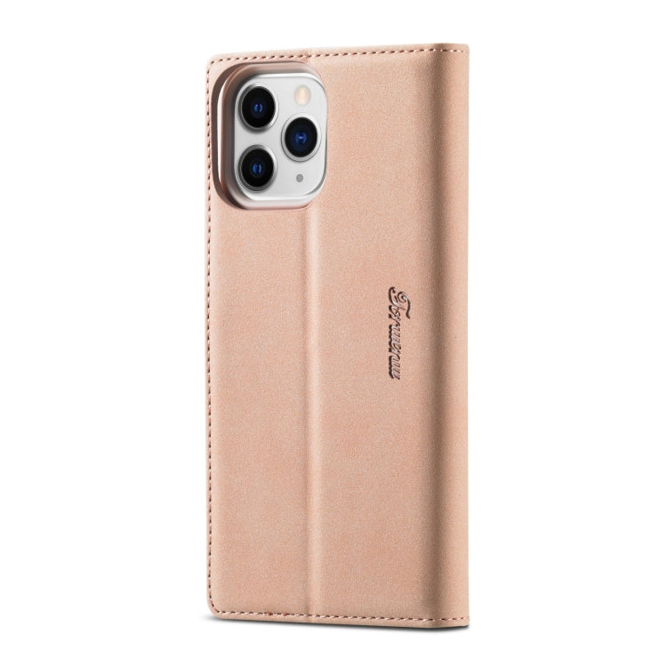For iPhone 13 Pro Forwenw F1 Series Matte Strong Magnetism Horizontal Flip Leather Case with Holder & Card Slots & Wallet & Photo Frame (Rose Gold) - HoMEdemic™ 