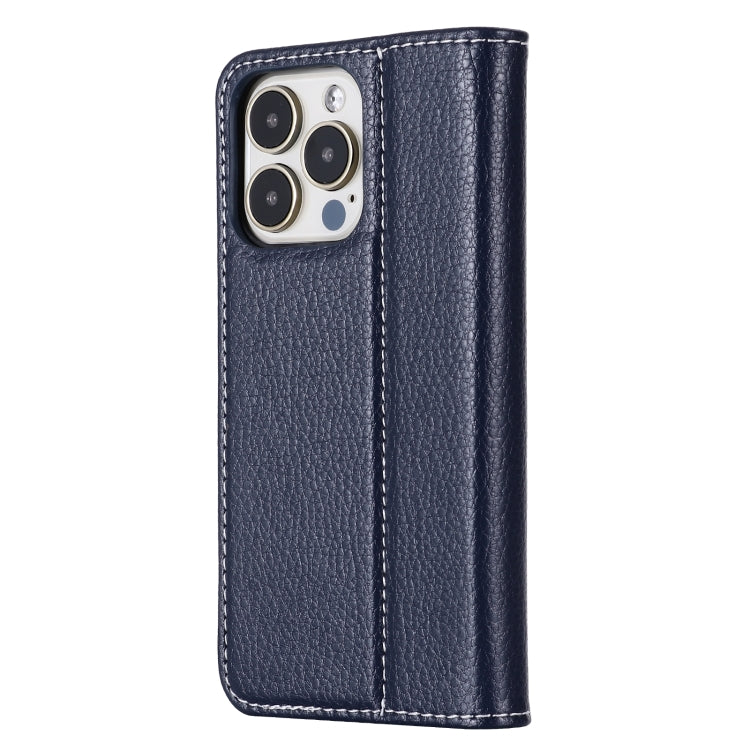 For iPhone 13 Pro GEBEI PU+TPU Horizontal Flip Protective Case with Holder & Card Slots (Blue) - HoMEdemic™ 