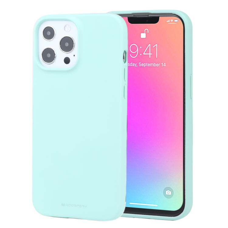 For iPhone 13 Pro GOOSPERY SOFT FEELING Liquid TPU Shockproof Soft Case (Mint Green) - HoMEdemic™ 
