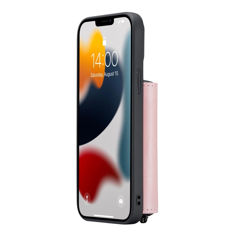 For iPhone 13 Pro JEEHOOD Magnetic Zipper Horizontal Flip Leather Case with Holder & Card Slot & Wallet (Pink) - HoMEdemic™ 