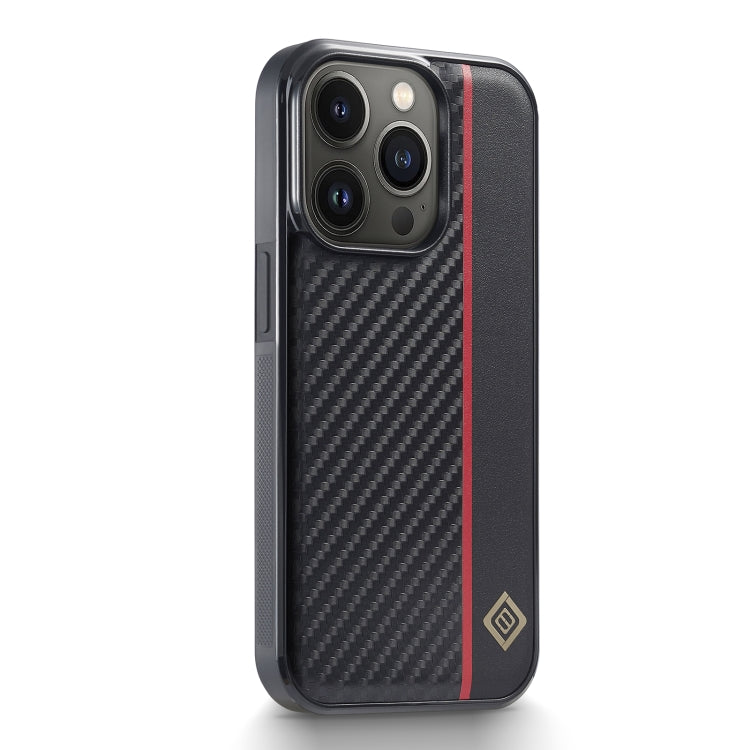 For iPhone 13 Pro LC.IMEEKE 3 in 1 Carbon Fiber Texture Shockproof Phone Case(Black) - HoMEdemic™ 