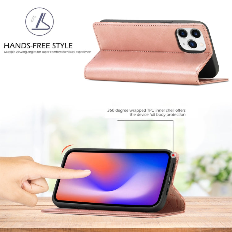 For iPhone 13 Pro LC.IMEEKE Strong Magnetic PU + Matte TPU Horizontal Flip Leather Case with Holder & Card Slots & Wallet (Rose Gold) - HoMEdemic™ 