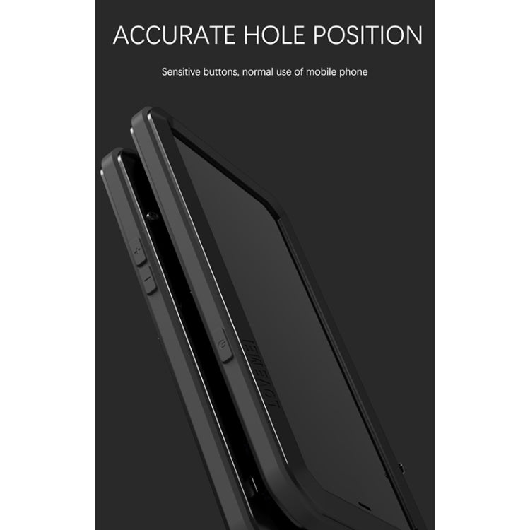 For iPhone 13 Pro LOVE MEI Metal Shockproof Life Waterproof Dustproof Protective Phone Case (Red) - HoMEdemic™ 