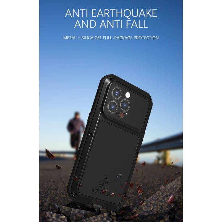 For iPhone 13 Pro LOVE MEI Metal Shockproof Life Waterproof Dustproof Protective Phone Case (Yellow) - HoMEdemic™ 