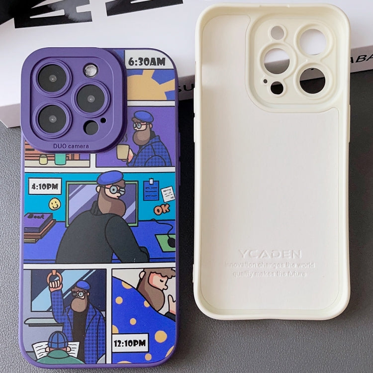 For iPhone 13 Pro Liquid Angel Eyes Bearded TPU Phone Case(Purple) - HoMEdemic™ 