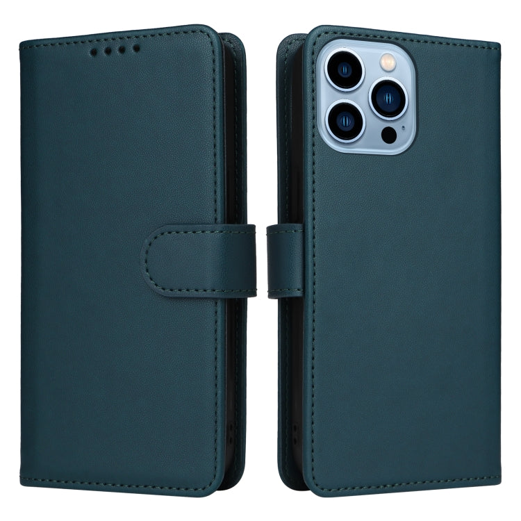 For iPhone 13 Pro Max BETOPNICE BN-005 2 in 1 Detachable Imitate Genuine Leather Phone Case(Blue) - HoMEdemic™ 