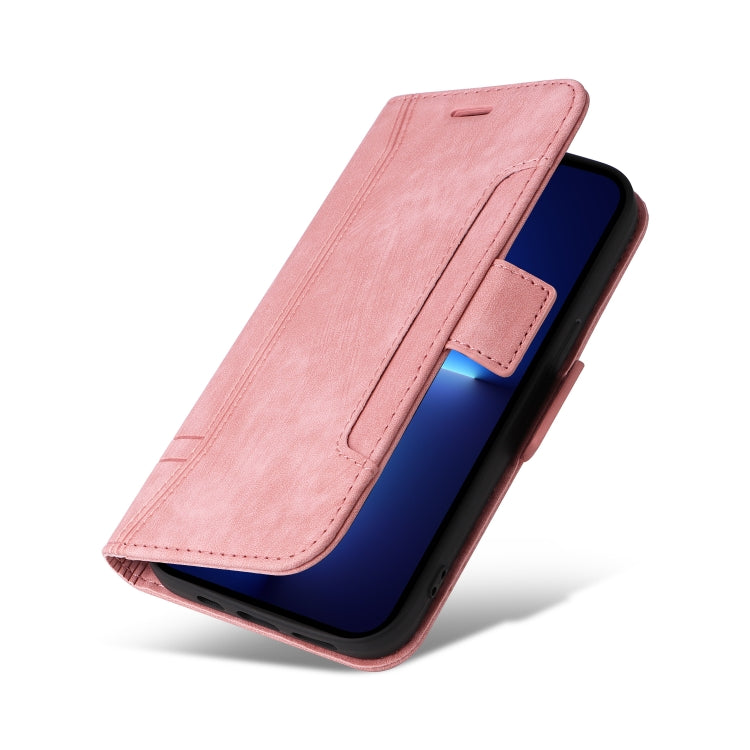 For iPhone 13 Pro Max BETOPNICE Dual-side Buckle Leather Phone Case(Pink) - HoMEdemic™ 