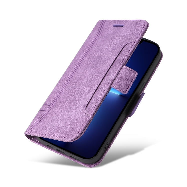 For iPhone 13 Pro Max BETOPNICE Dual-side Buckle Leather Phone Case(Purple) - HoMEdemic™ 