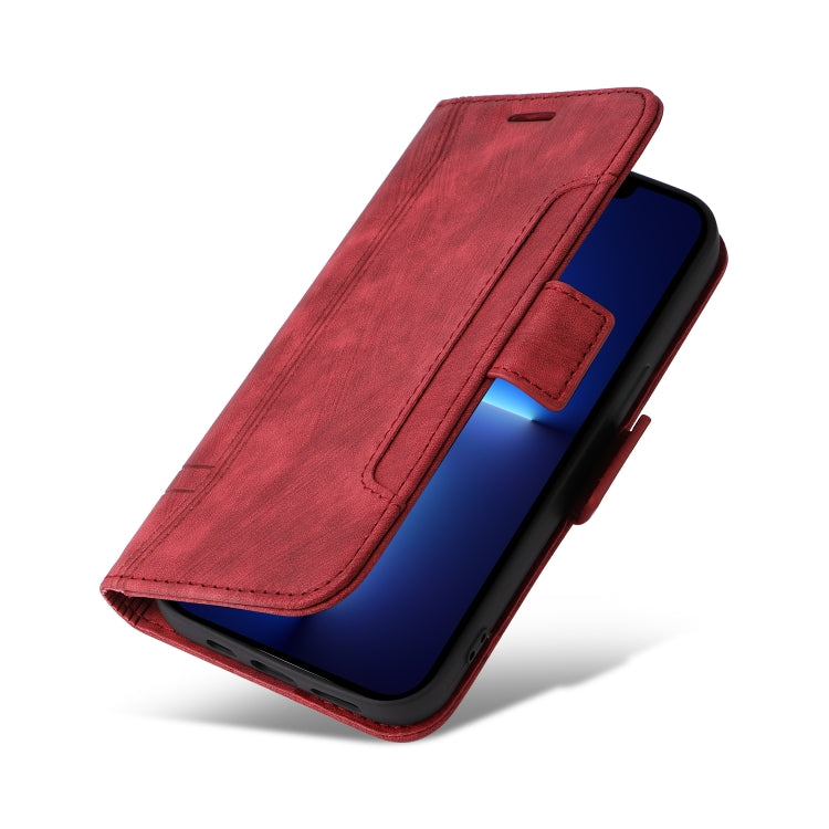 For iPhone 13 Pro Max BETOPNICE Dual-side Buckle Leather Phone Case(Red) - HoMEdemic™ 