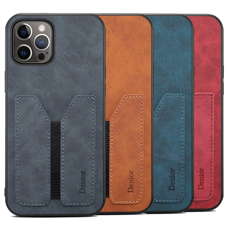 For iPhone 13 Pro Max Denior Elastic Card Slot PU + TPU Phone Case (Brown) - HoMEdemic™ 