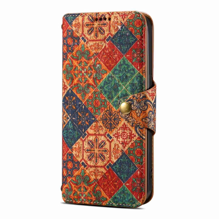 For iPhone 13 Pro Max Denior Flower Language Series Cork Fabric Oil Edge Leather Phone Case(Winter) - HoMEdemic™ 
