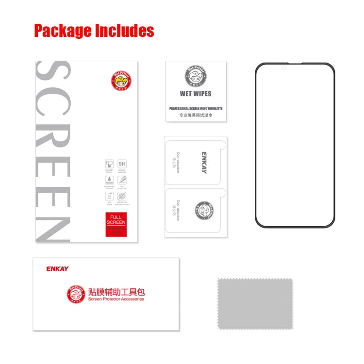 For iPhone 13 Pro Max ENKAY Hat-Prince Anti-drop Full Glue Tempered Glass Full Screen Film Anti-fall Protector - HoMEdemic™ 