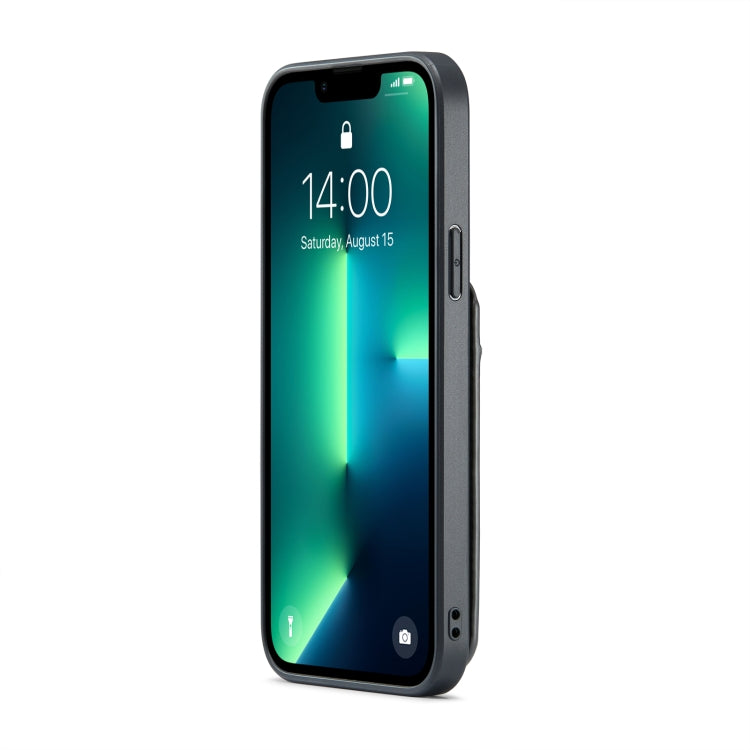 For iPhone 13 Pro Max Fierre Shann Crazy Horse Card Holder Back Cover PU Phone Case(Black) - HoMEdemic™ 