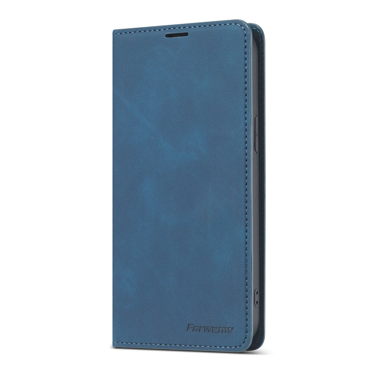 For iPhone 13 Pro Max Forwenw Dream Series Magnetic Oil Edge Horizontal Flip Leather Case with Holder & Card Slot & Photo Frame & Wallet (Blue) - HoMEdemic™ 