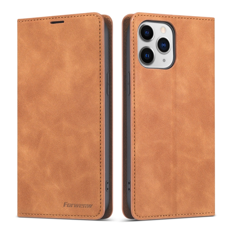 For iPhone 13 Pro Max Forwenw Dream Series Magnetic Oil Edge Horizontal Flip Leather Case with Holder & Card Slot & Photo Frame & Wallet (Brown) - HoMEdemic™ 