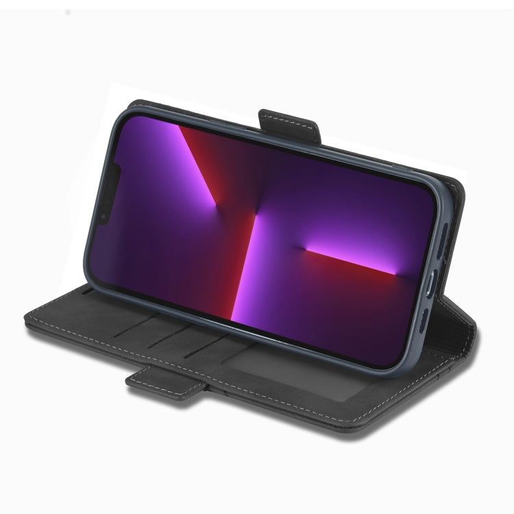 For iPhone 13 Pro Max Forwenw Dual-side Buckle Leather Phone Case (Black) - HoMEdemic™ 